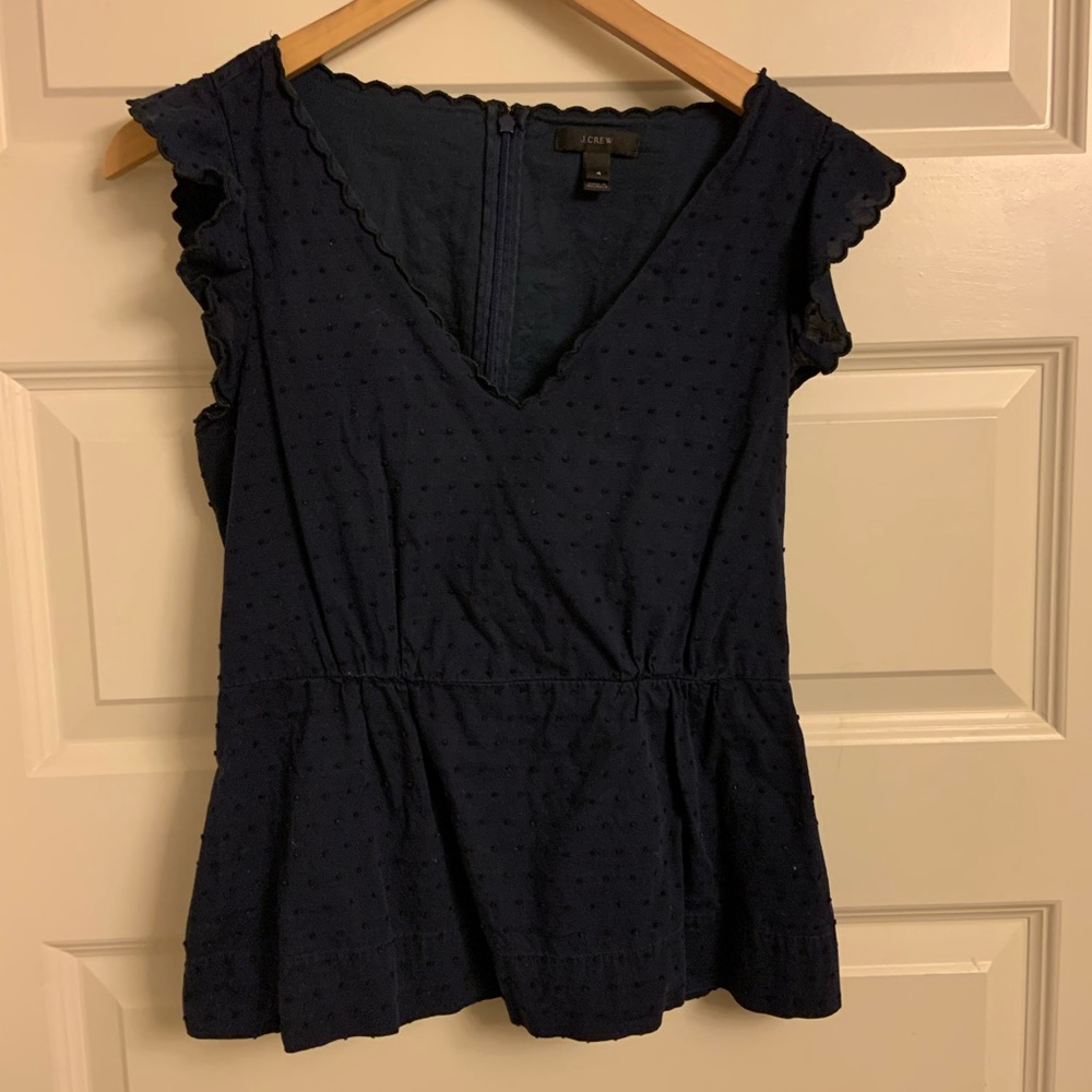 J Crew Navy Blouse